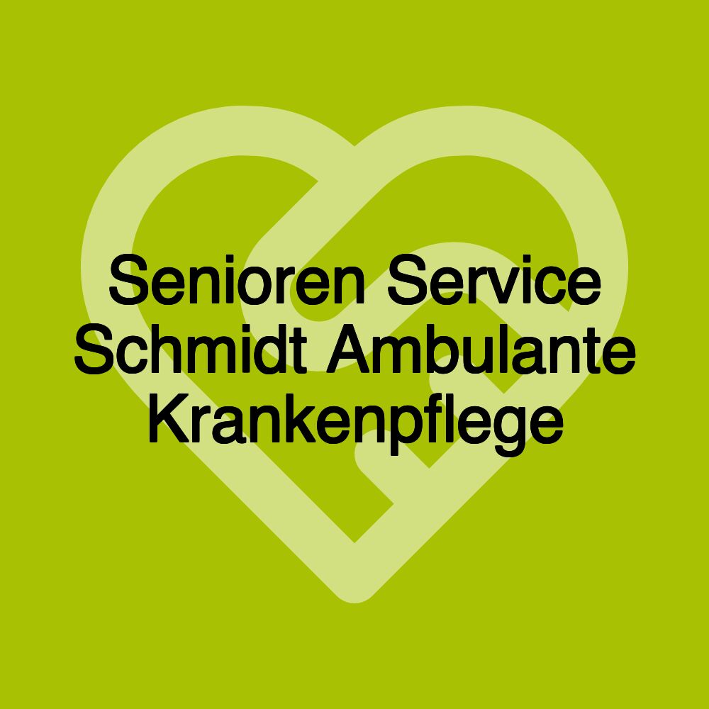 Senioren Service Schmidt Ambulante Krankenpflege