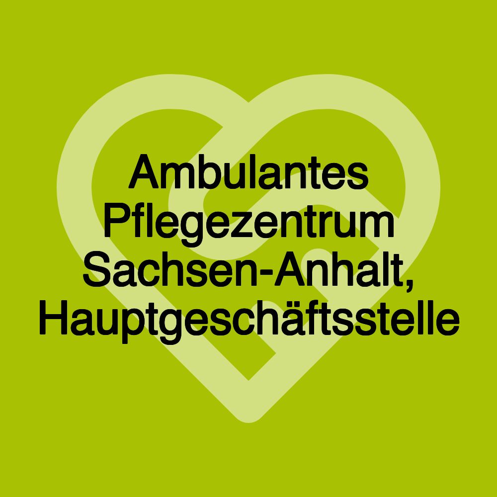 Ambulantes Pflegezentrum Sachsen-Anhalt, Hauptgeschäftsstelle