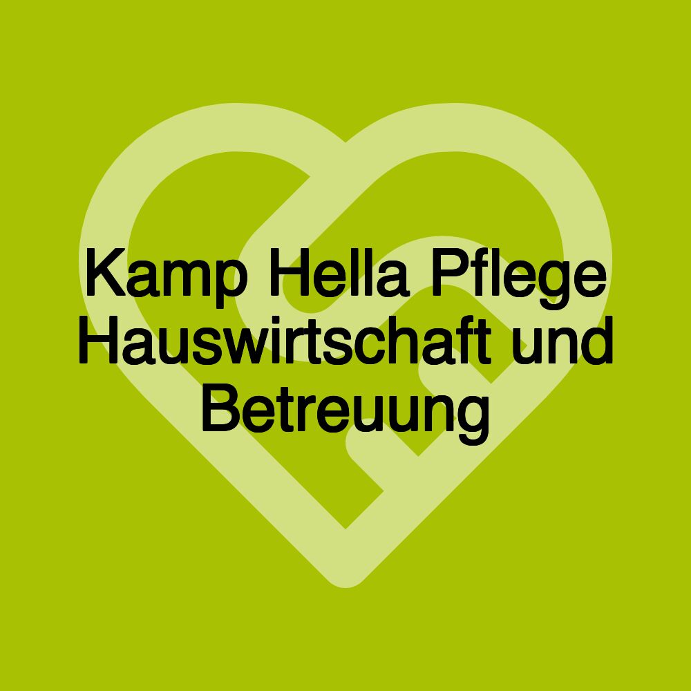Kamp Hella Pflege Hauswirtschaft und Betreuung