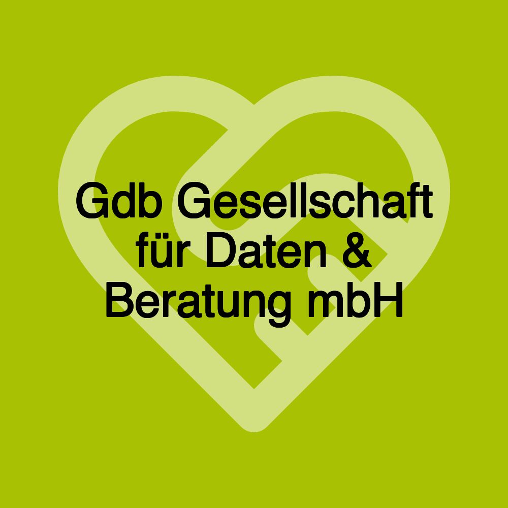 Gdb Gesellschaft für Daten & Beratung mbH