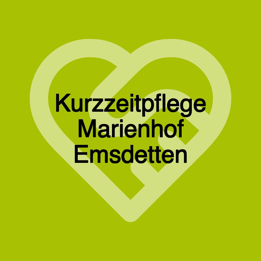 Kurzzeitpflege Marienhof Emsdetten