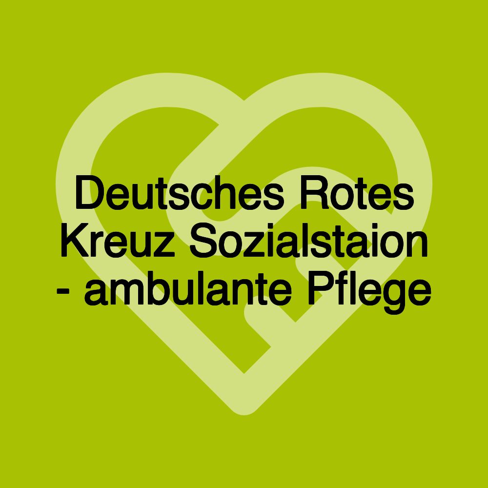 Deutsches Rotes Kreuz Sozialstaion - ambulante Pflege
